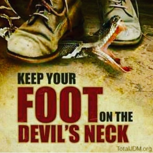 Keep Your Foot on the Enemy's Neck