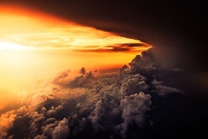 both sides storm clouds