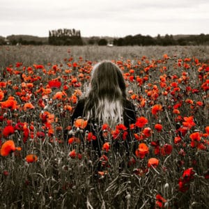 red flowers